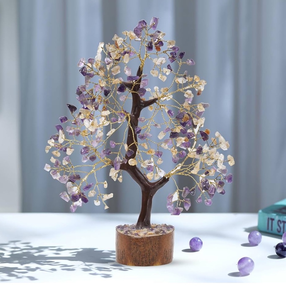 🆕New Amethyst & Citrine Crystal Gemstone Tree 10-12” - Picture 6 of 7